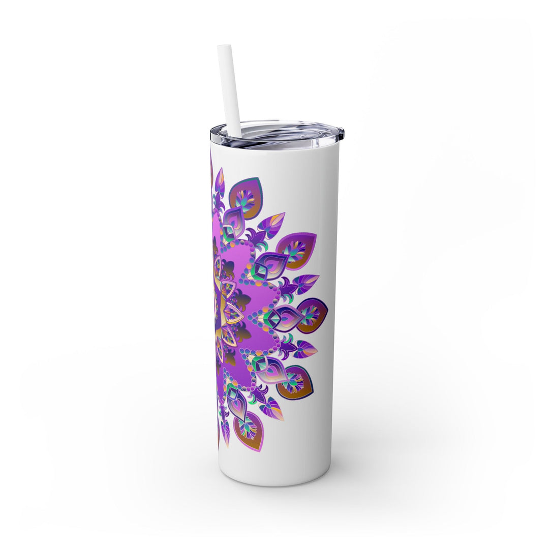 Colorful Mandala Skinny Tumbler - 20oz - Hot/Cold Mug - Blululi