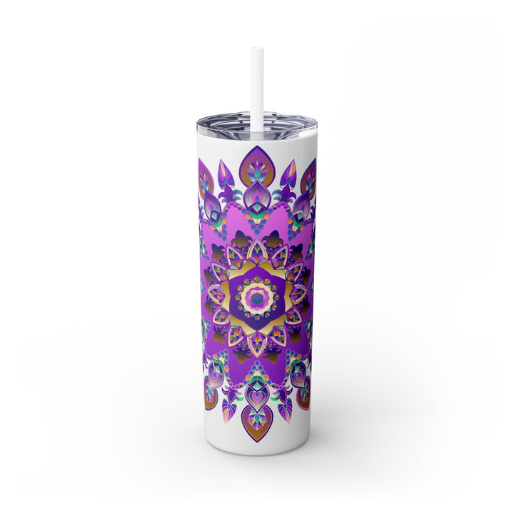 Colorful Mandala Skinny Tumbler - 20oz - Hot/Cold Mug - Blululi