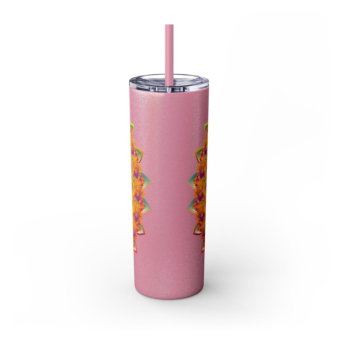 Colorful Mandala Skinny Tumbler - 20oz - Hot/Cold Mug - Blululi