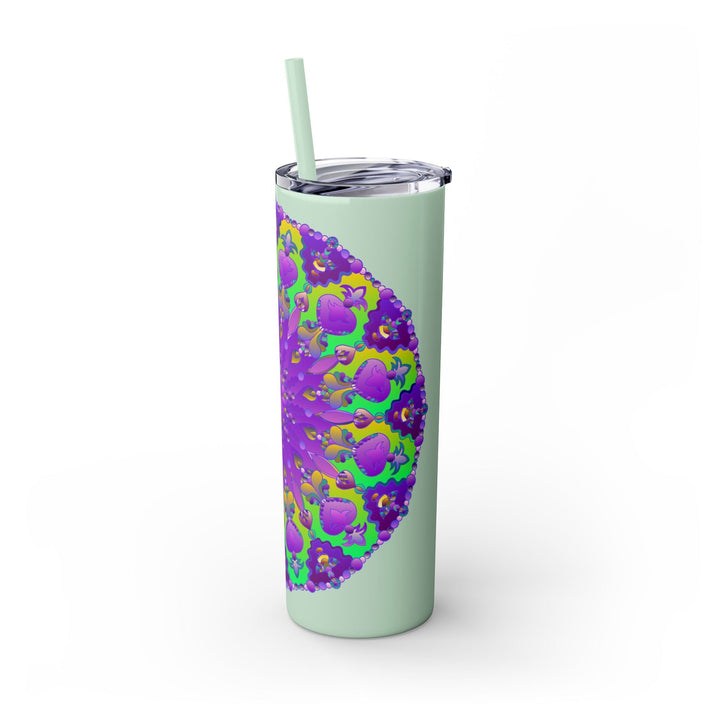 Colorful Mandala Skinny Tumbler - 20oz - Hot/Cold Mug - Blululi