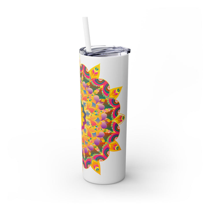 Colorful Mandala Skinny Tumbler - 20oz - Hot/Cold Mug - Blululi