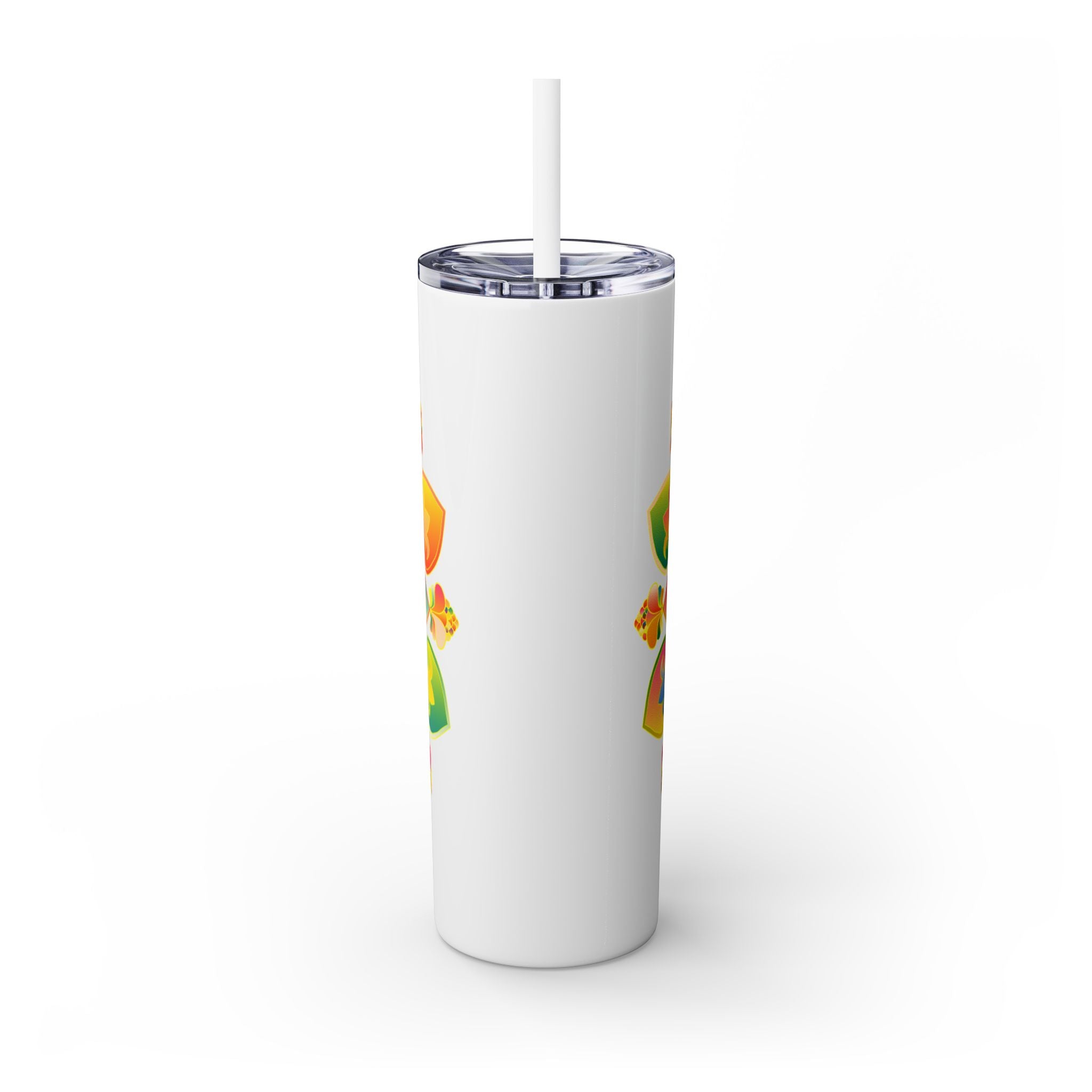 Colorful Mandala Skinny Tumbler - 20oz, Hot/Cold Mug - Blululi