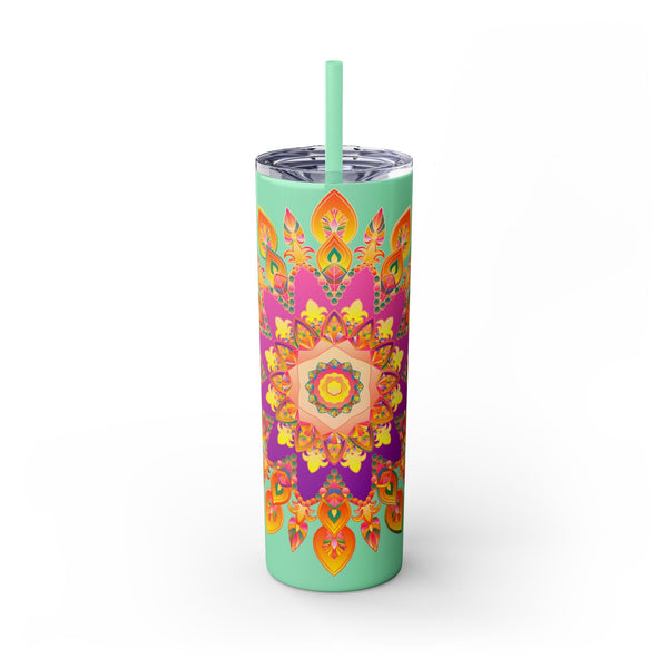 Colorful Mandala Skinny Tumbler - 20oz Mug - Blululi