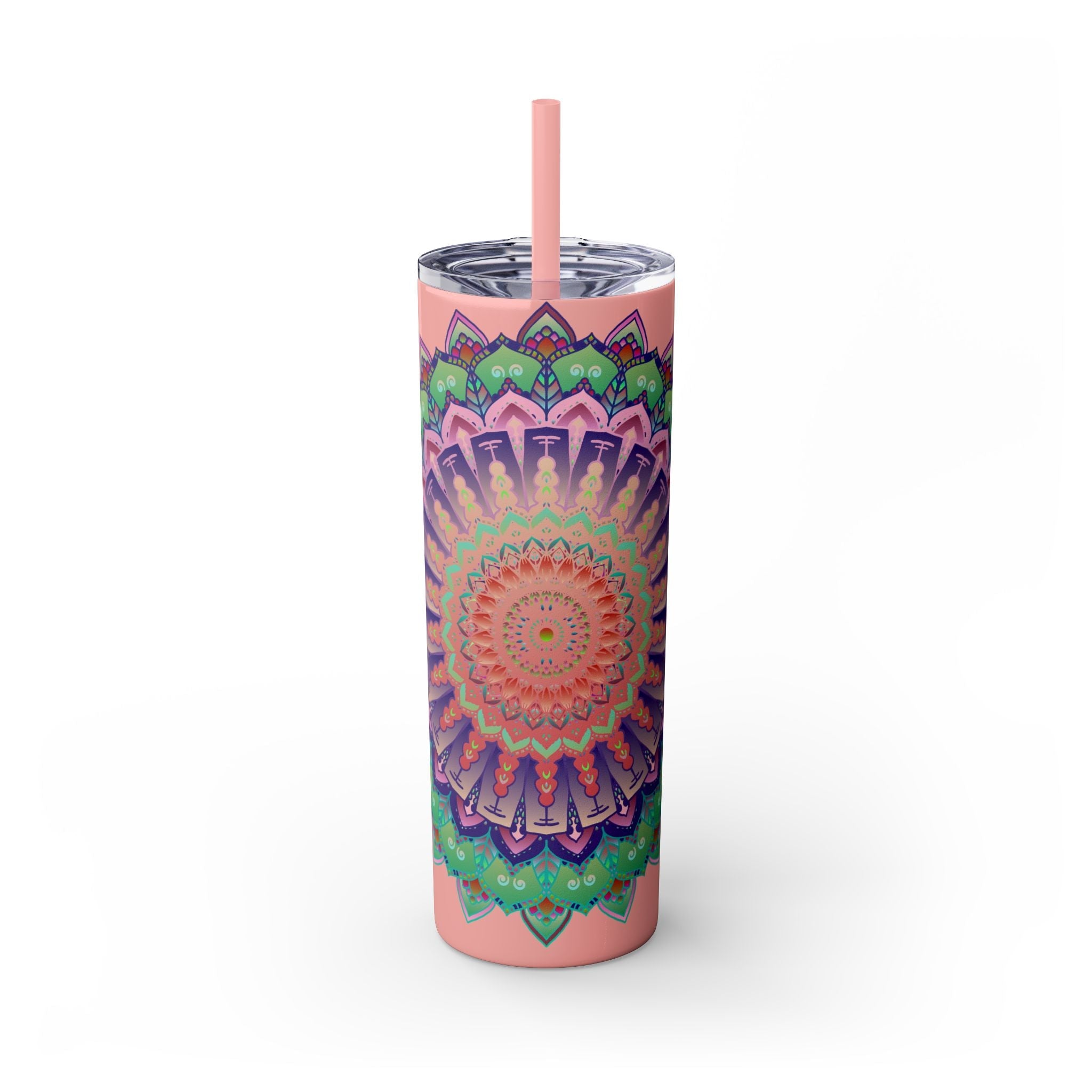 Colorful Mandala Skinny Tumbler - 20oz Mug - Blululi