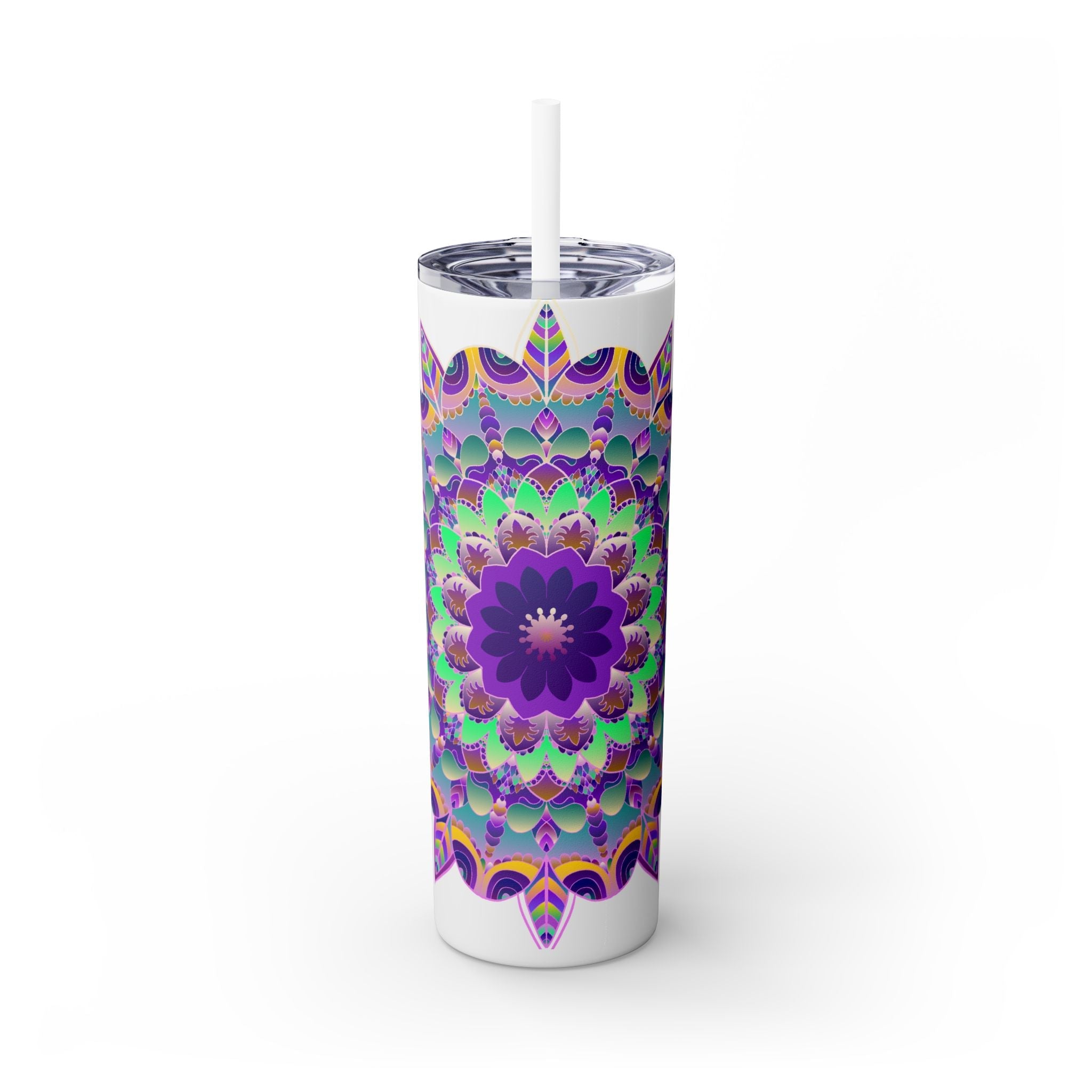 Colorful Mandala Skinny Tumbler - 20oz Mug - Blululi