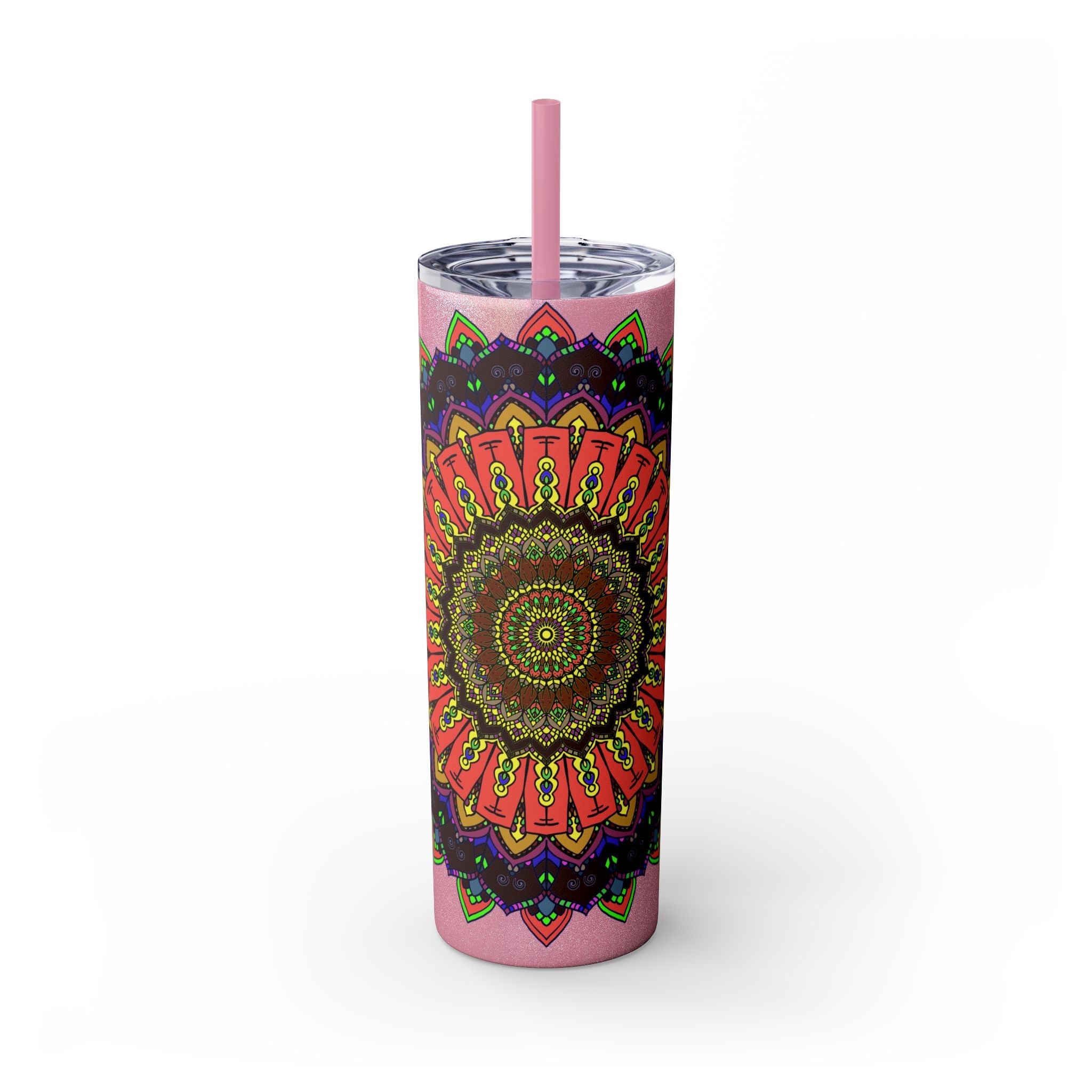 Colorful Mandala Skinny Tumbler - 20oz Mug - Blululi