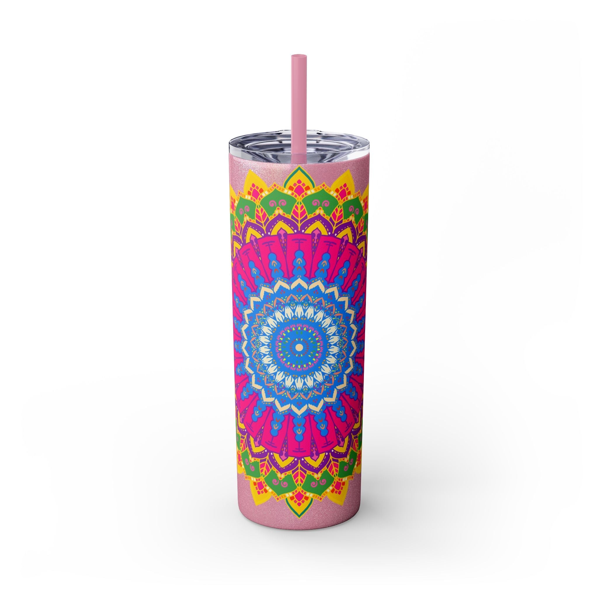 Colorful Mandala Skinny Tumbler - 20oz Mug - Blululi