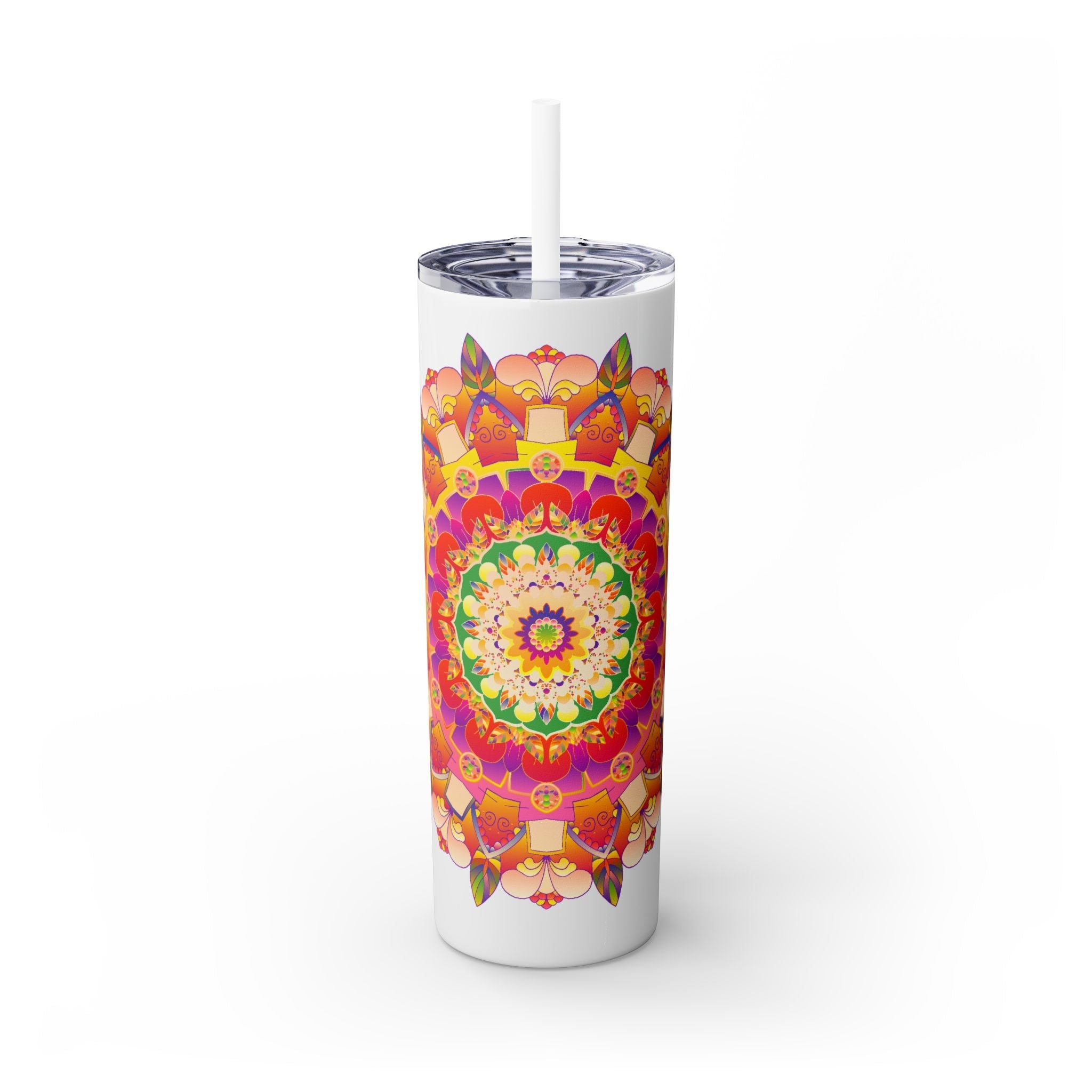 Colorful Mandala Skinny Tumbler - 20oz Mug - Blululi