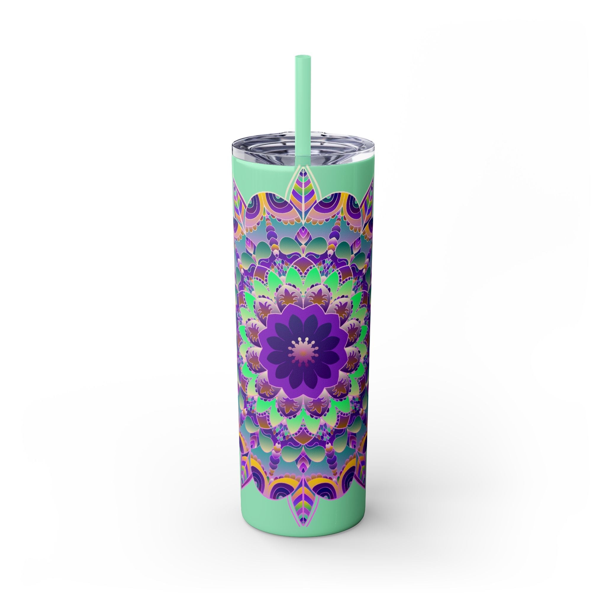 Colorful Mandala Skinny Tumbler - 20oz Mug - Blululi