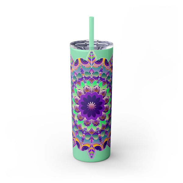 Colorful Mandala Skinny Tumbler - 20oz Mug - Blululi