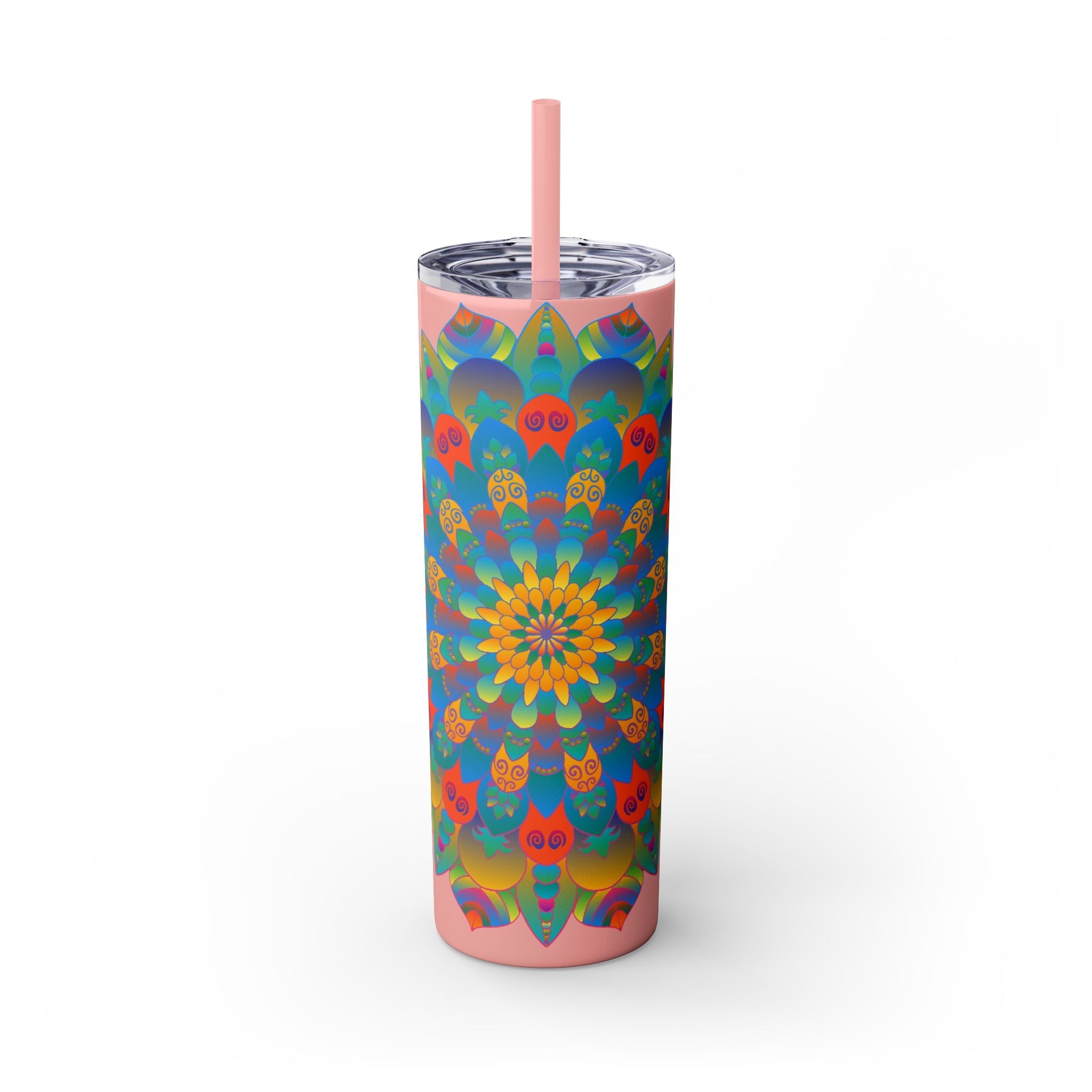 Colorful Mandala Skinny Tumbler - 20oz Mug - Blululi