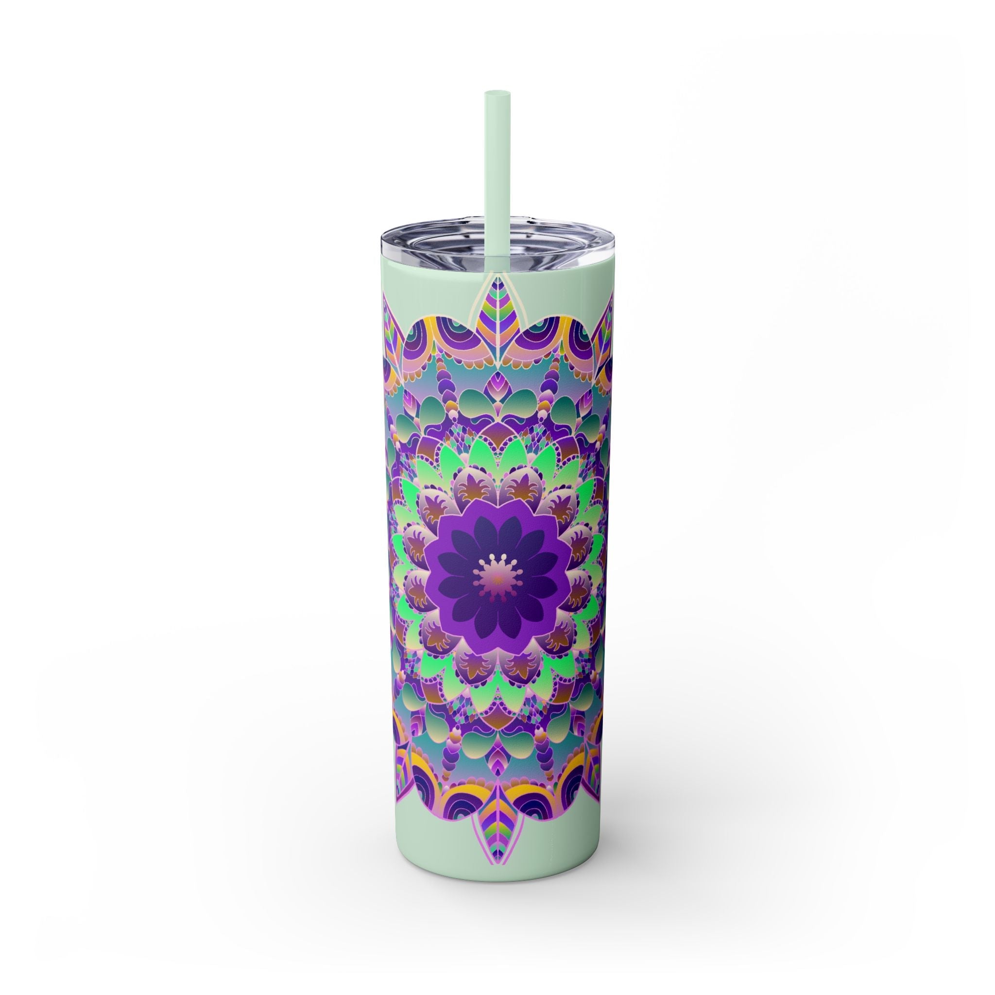 Colorful Mandala Skinny Tumbler - 20oz Mug - Blululi