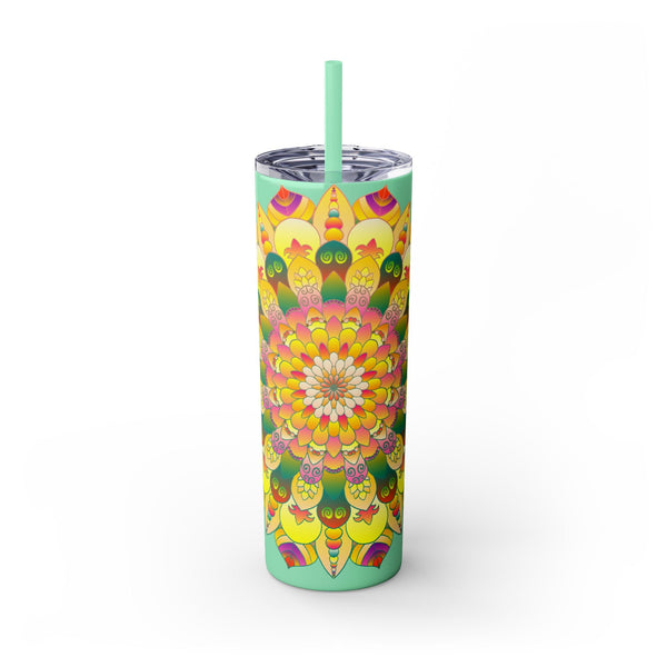 Colorful Mandala Skinny Tumbler - 20oz Mug - Blululi