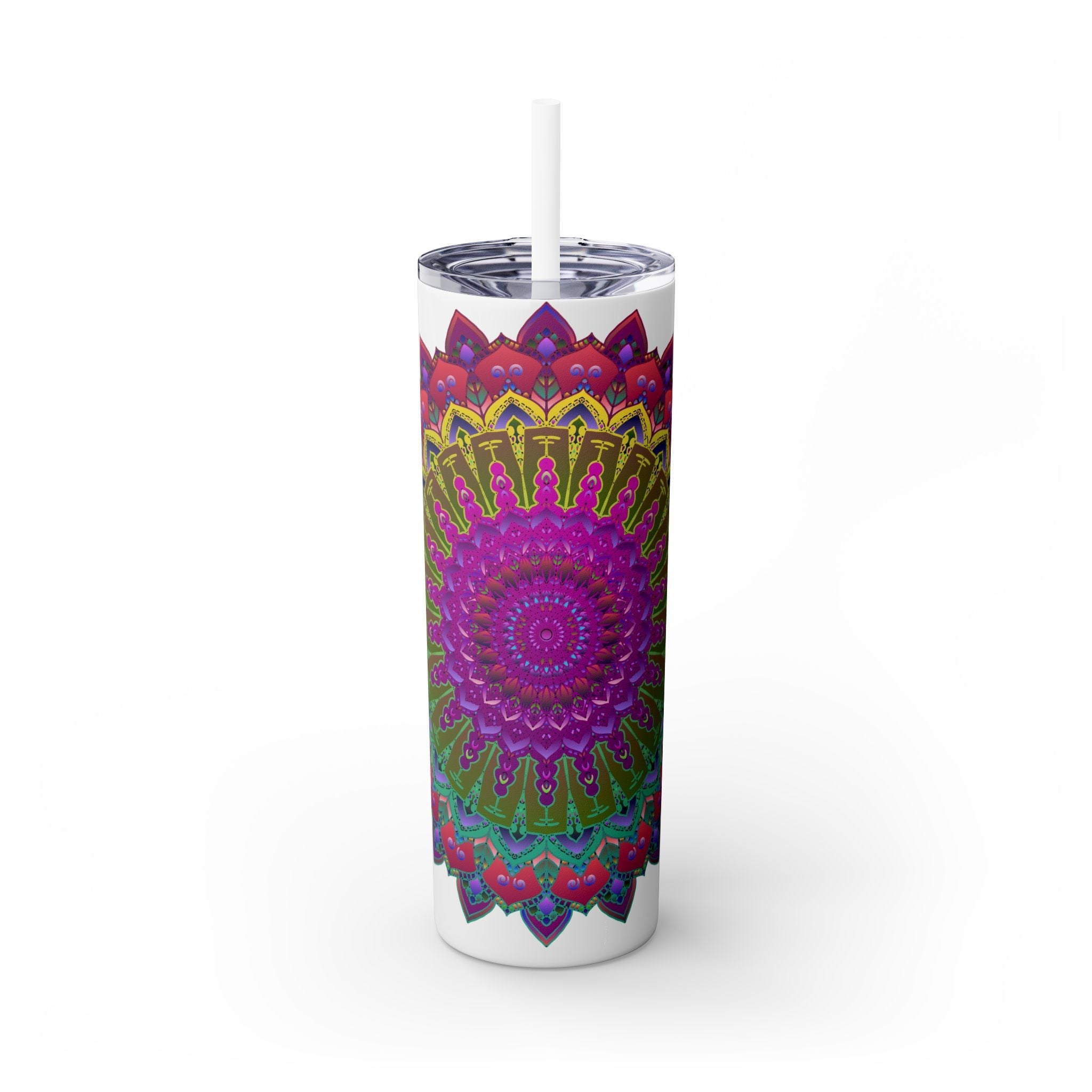 Colorful Mandala Skinny Tumbler - 20oz Mug - Blululi