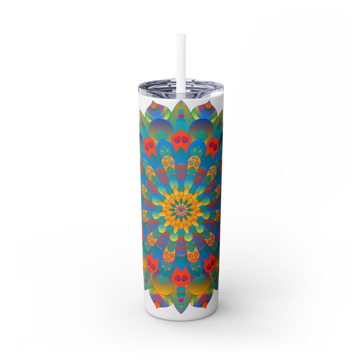 Colorful Mandala Skinny Tumbler - 20oz Mug - Blululi