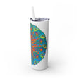 Colorful Mandala Skinny Tumbler - Hot & Cold Drinks Mug - Blululi
