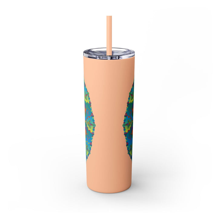 Colorful Mandala Skinny Tumbler - Hot & Cold Drinks Mug - Blululi