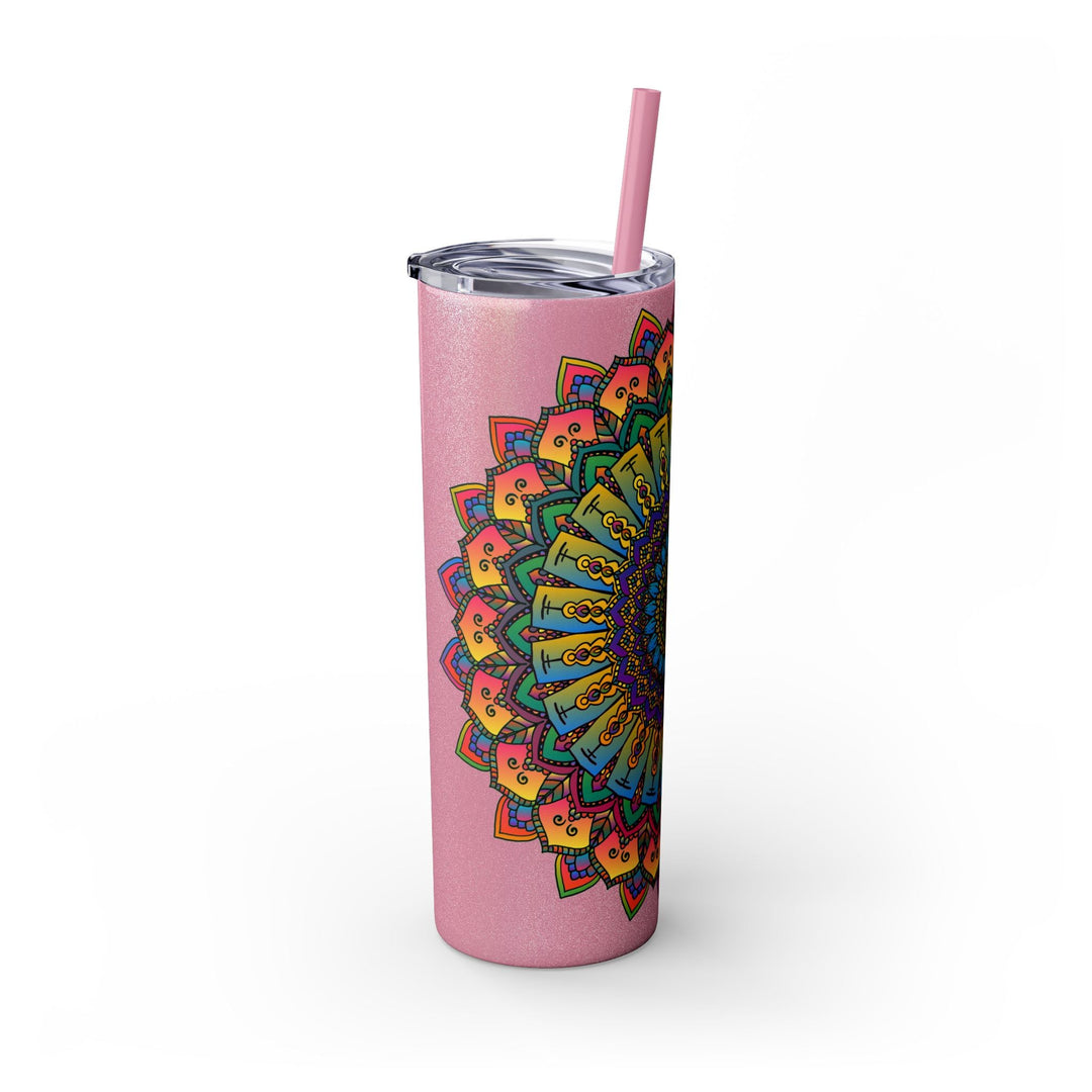 Colorful Mandala Skinny Tumbler - Hot & Cold Mug - Blululi