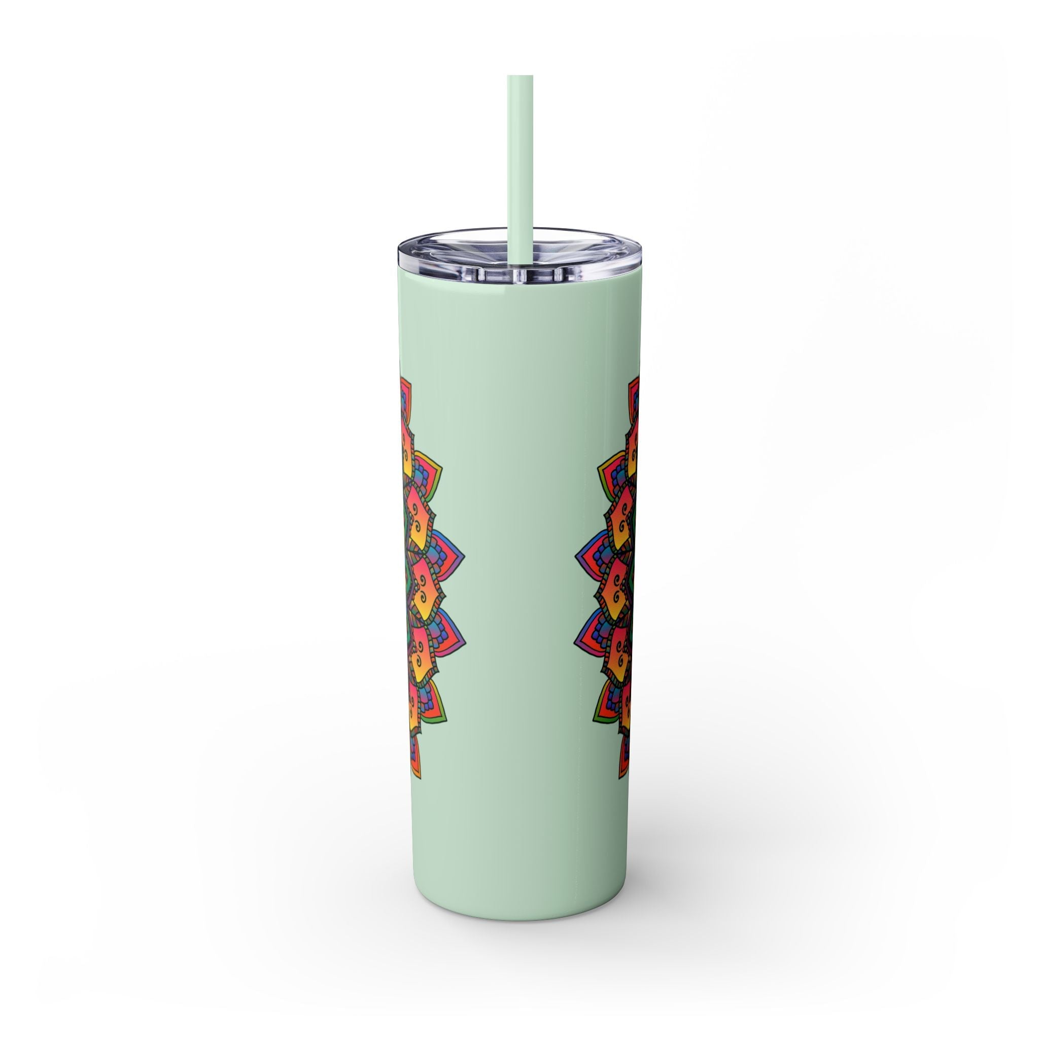 Colorful Mandala Skinny Tumbler - Hot & Cold Mug - Blululi