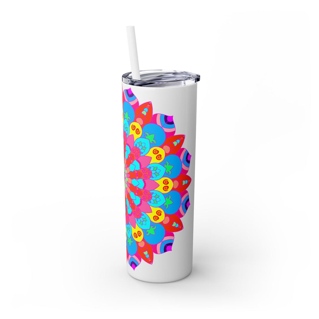 Colorful Mandala Skinny Tumbler - Hot & Cold Mug - Blululi