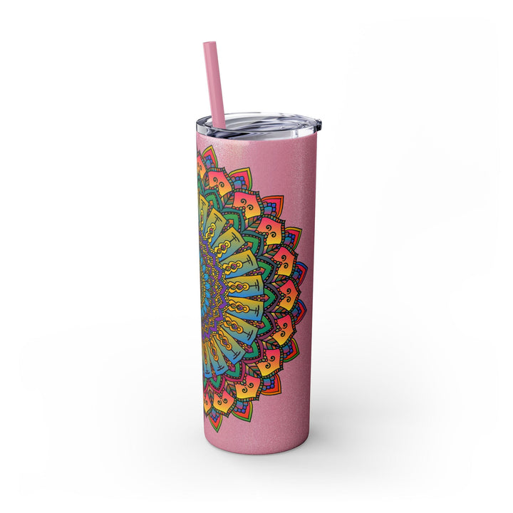 Colorful Mandala Skinny Tumbler - Hot & Cold Mug - Blululi