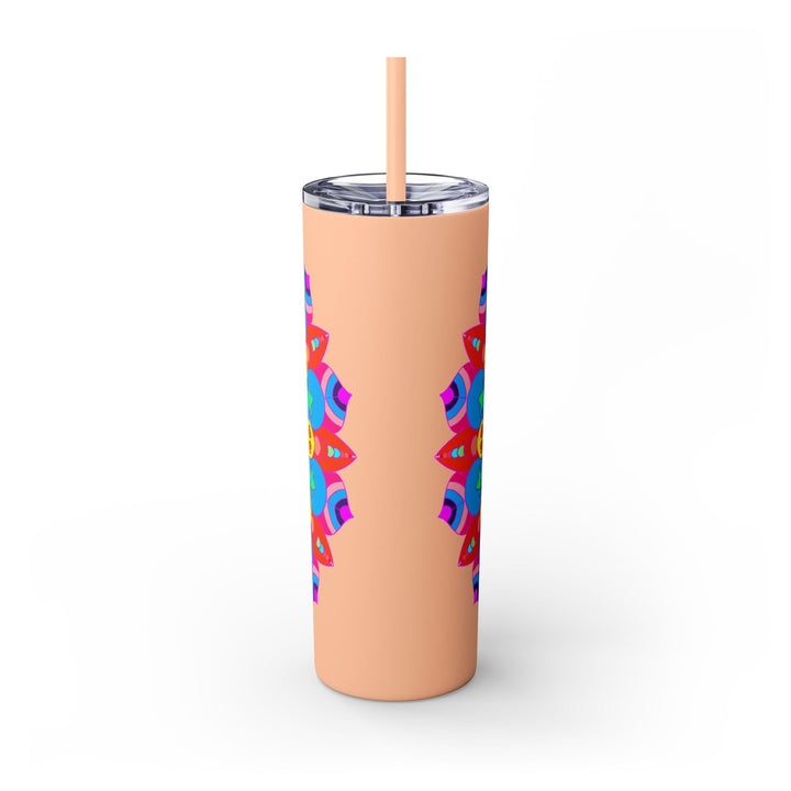 Colorful Mandala Skinny Tumbler - Hot & Cold Mug - Blululi