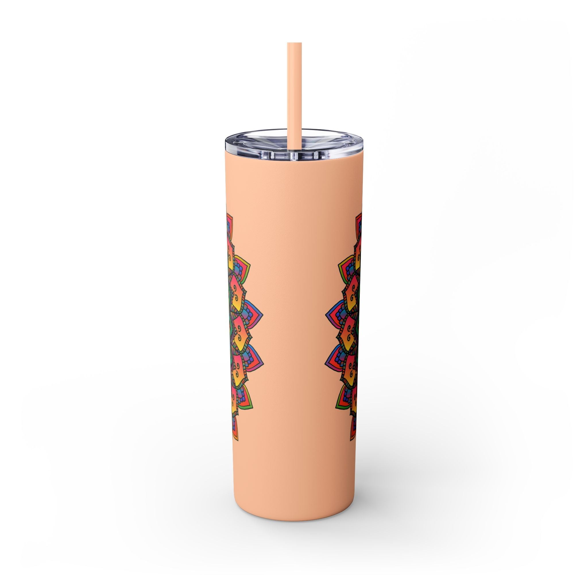 Colorful Mandala Skinny Tumbler - Hot & Cold Mug - Blululi