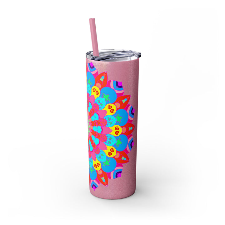 Colorful Mandala Skinny Tumbler - Hot & Cold Mug - Blululi