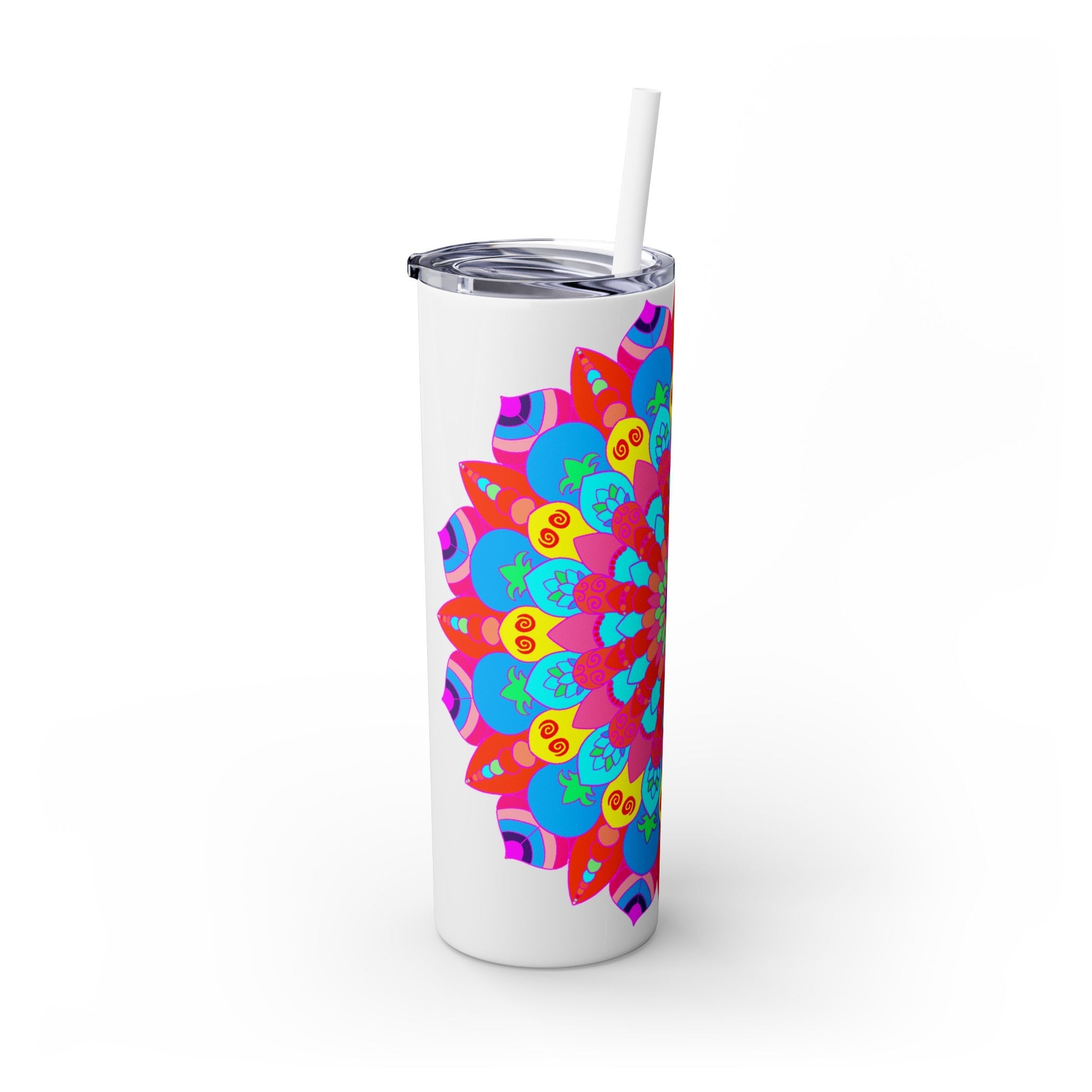 Colorful Mandala Skinny Tumbler - Hot & Cold Mug - Blululi