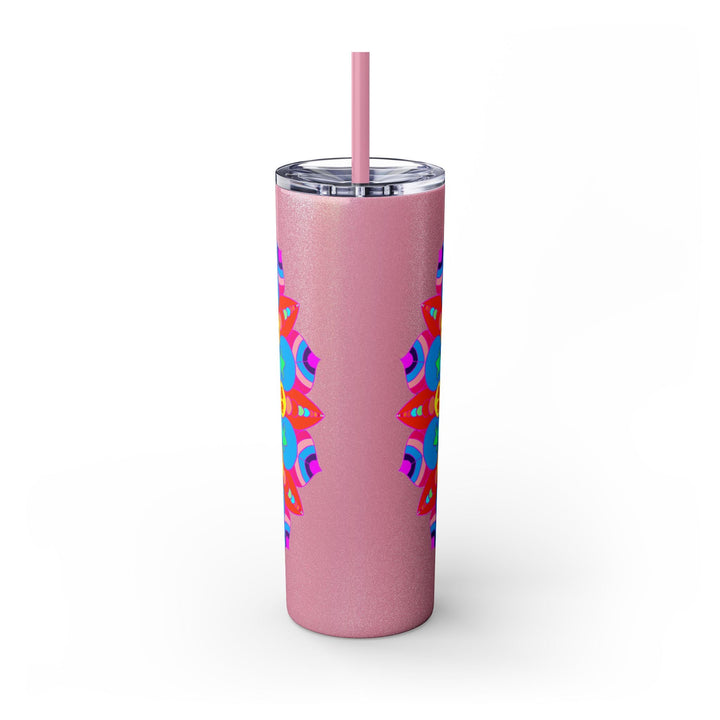 Colorful Mandala Skinny Tumbler - Hot & Cold Mug - Blululi