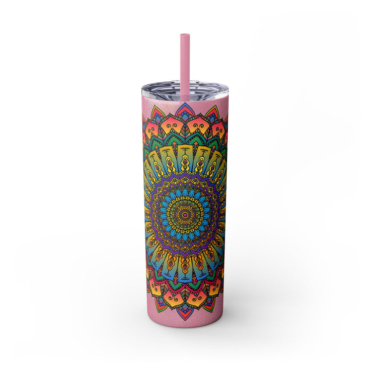 Colorful Mandala Skinny Tumbler - Hot & Cold Mug - Blululi