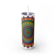 Colorful Mandala Skinny Tumbler - Hot & Cold Mug - Blululi
