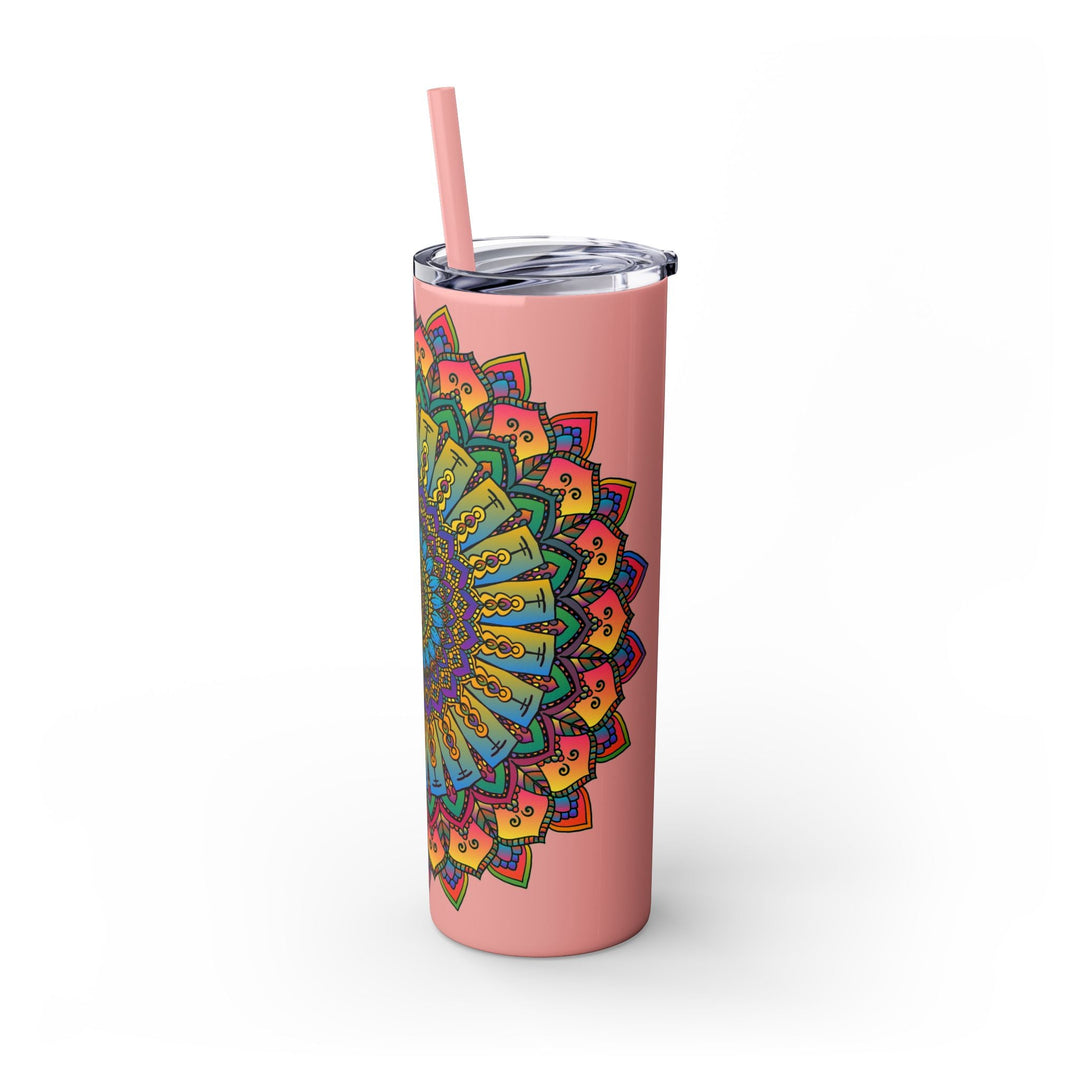 Colorful Mandala Skinny Tumbler - Hot & Cold Mug - Blululi