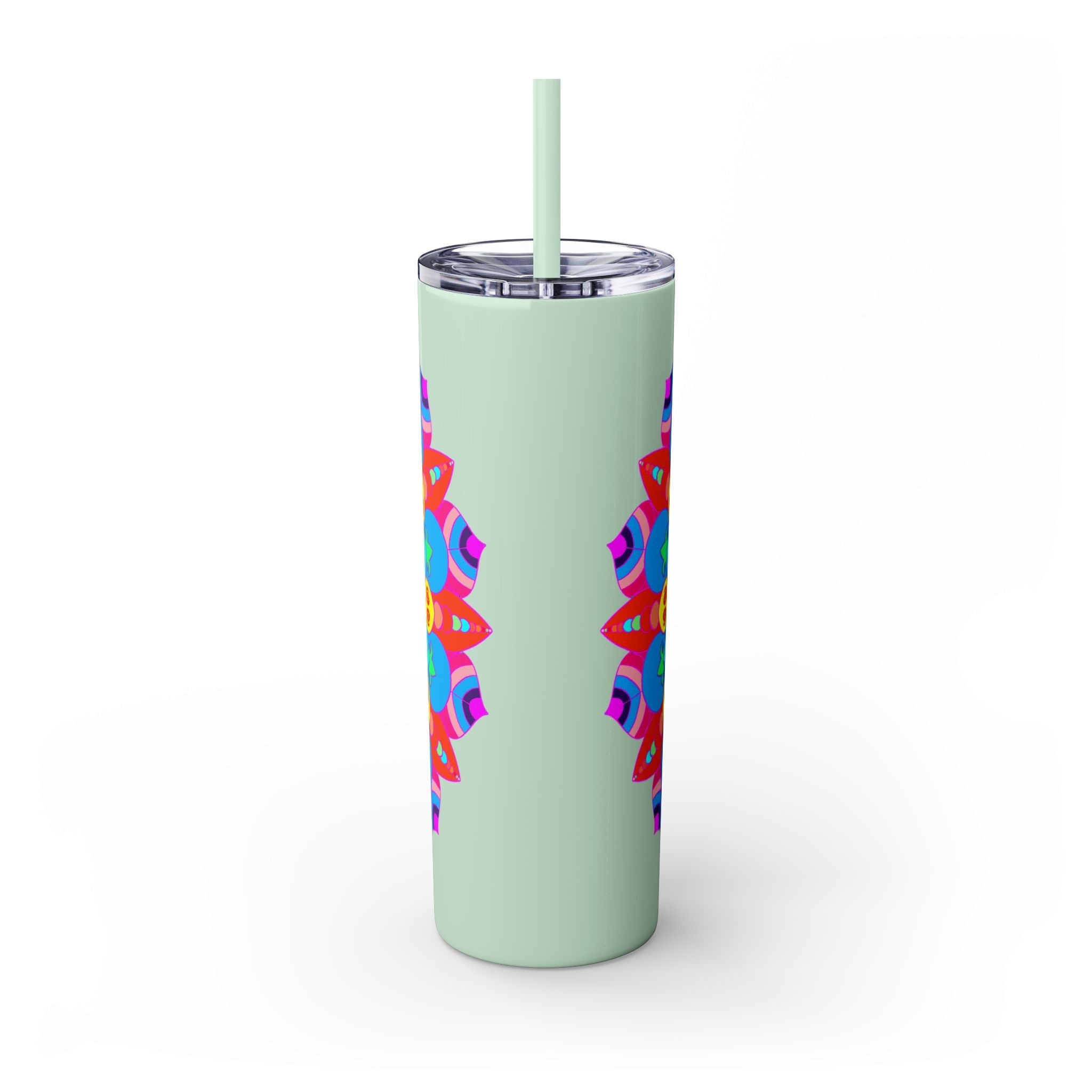 Colorful Mandala Skinny Tumbler - Hot & Cold Mug - Blululi