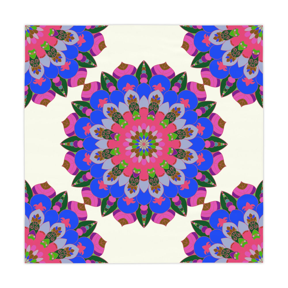 Colorful Mandala Tablecloth, Ivory - Boho Chic Decor Home Decor - Blululi