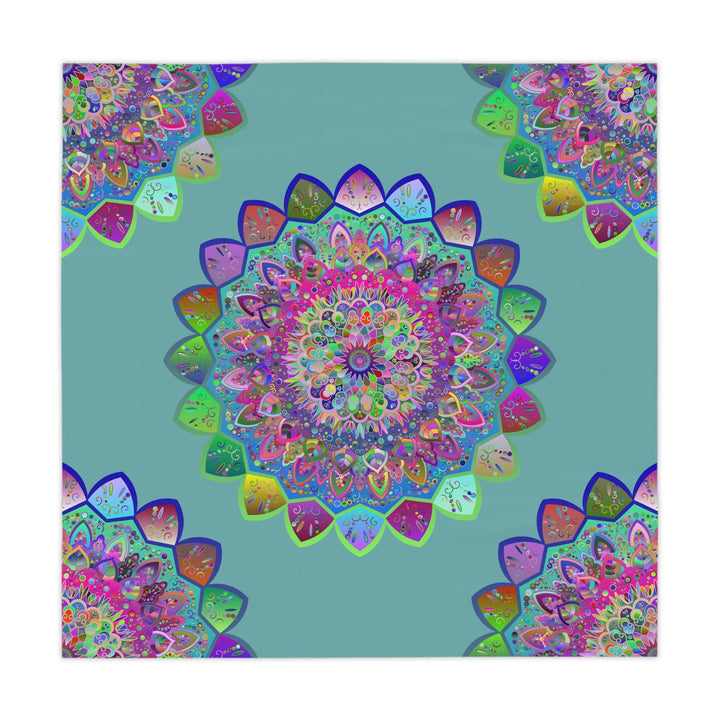 Colorful Mandala Tablecloth, sage green Home Decor - Blululi