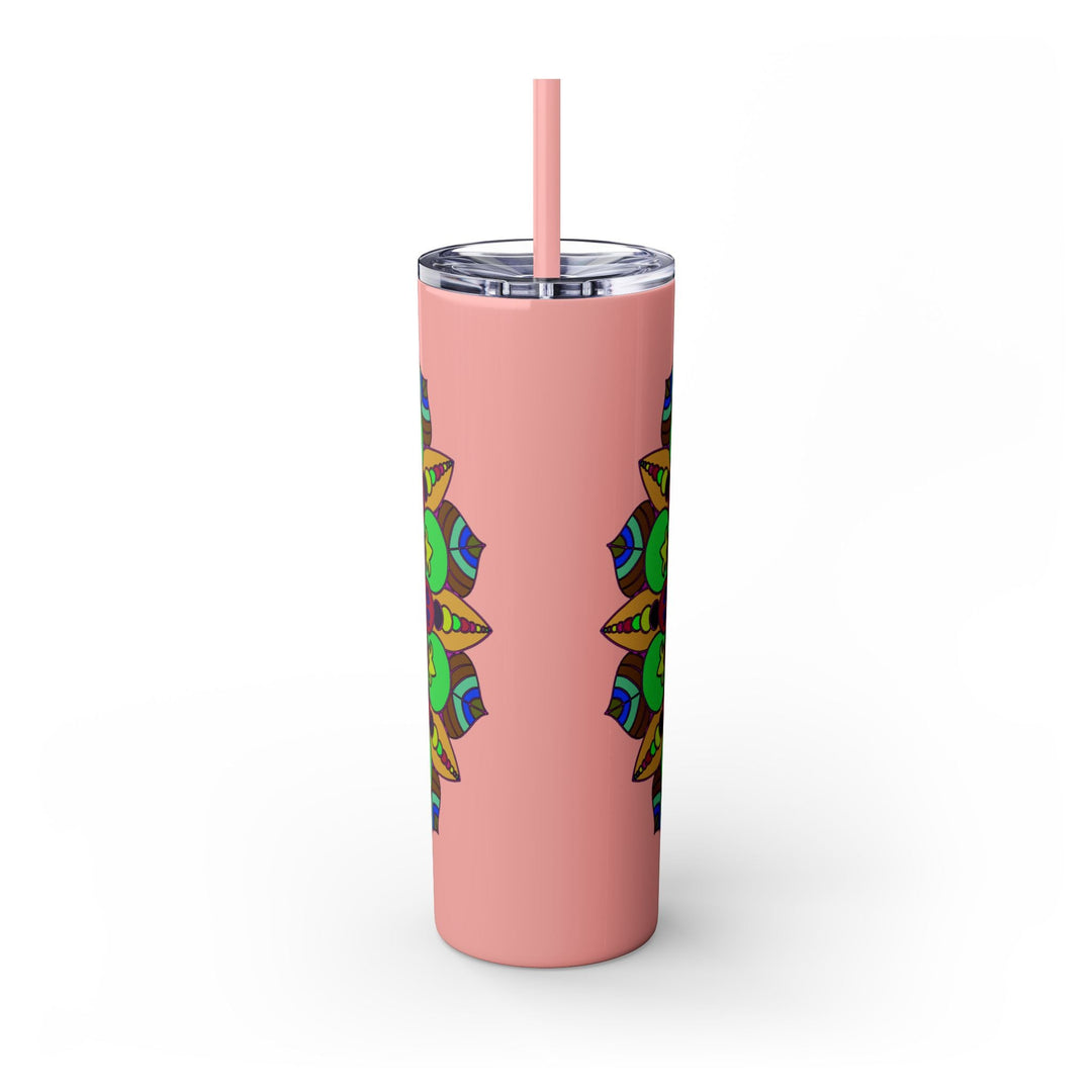 Colorful Mandala Tumbler - 20oz Skinny, Hot/Cold Mug - Blululi