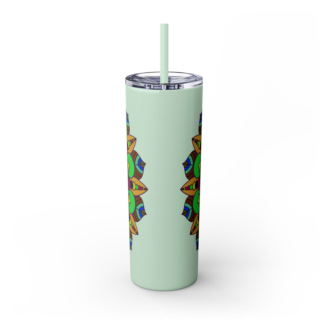 Colorful Mandala Tumbler - 20oz Skinny, Hot/Cold Mug - Blululi