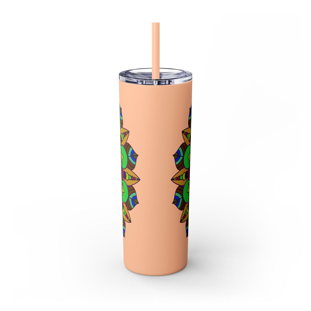 Colorful Mandala Tumbler - 20oz Skinny, Hot/Cold Mug - Blululi