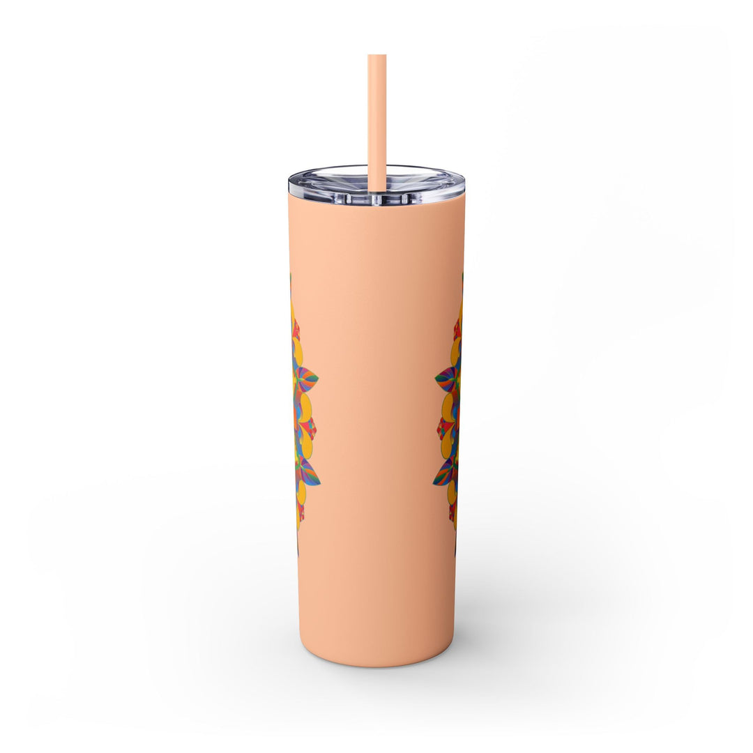 Colorful Mandala Tumbler - 20oz Skinny, Hot/Cold Mug - Blululi