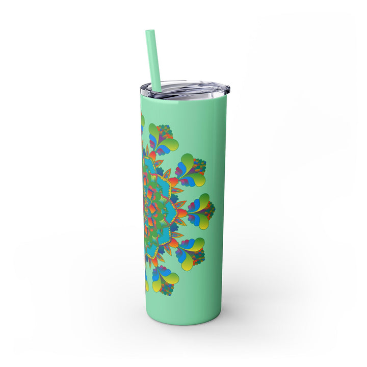 Colorful Mandala Tumbler - 20oz Skinny, Hot/Cold Mug - Blululi