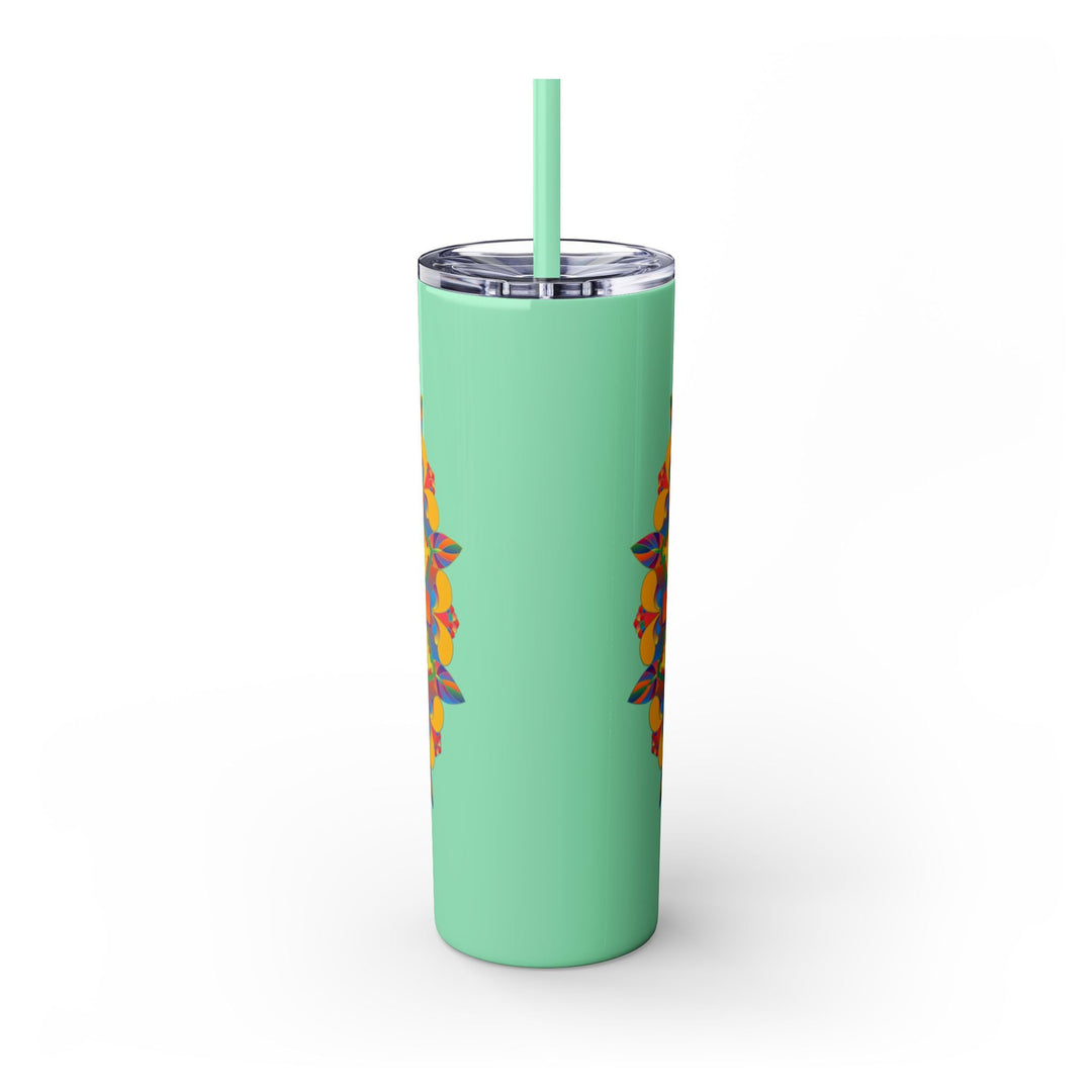 Colorful Mandala Tumbler - 20oz Skinny, Hot/Cold Mug - Blululi