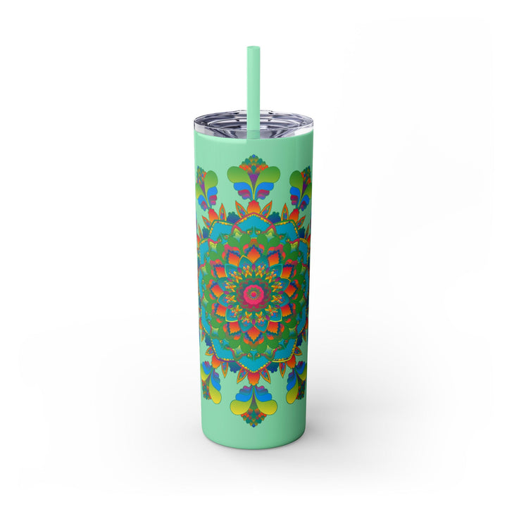 Colorful Mandala Tumbler - 20oz Skinny, Hot/Cold Mug - Blululi