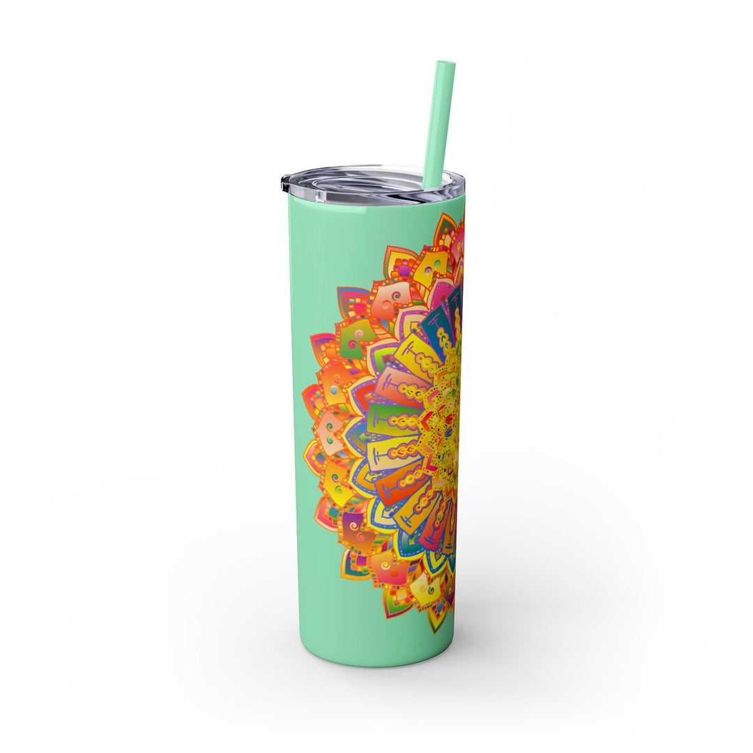 Colorful Mandala Tumbler - 20oz Skinny Mug - Blululi