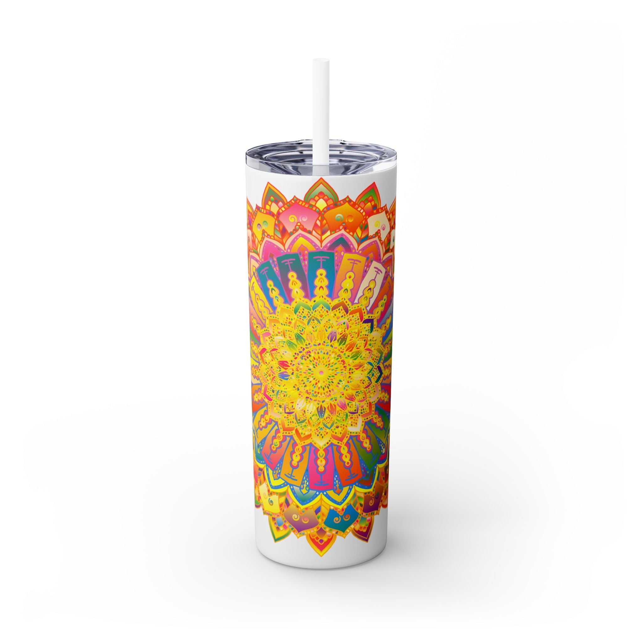 Colorful Mandala Tumbler - 20oz Skinny Mug - Blululi