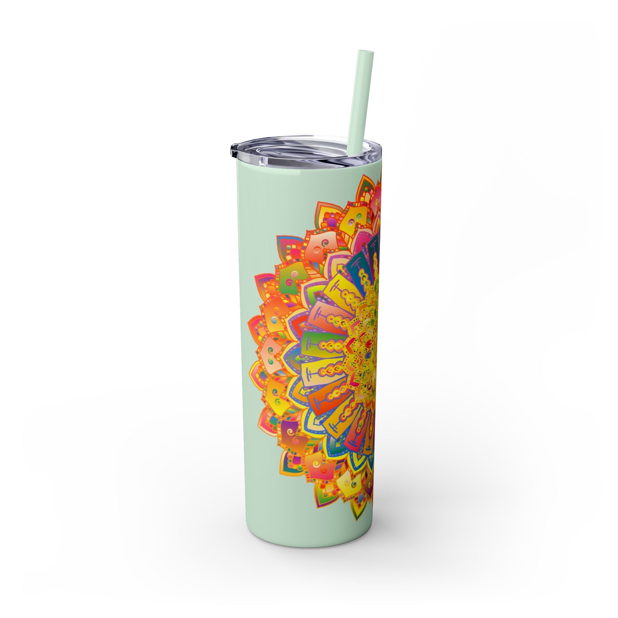 Colorful Mandala Tumbler - 20oz Skinny Mug - Blululi