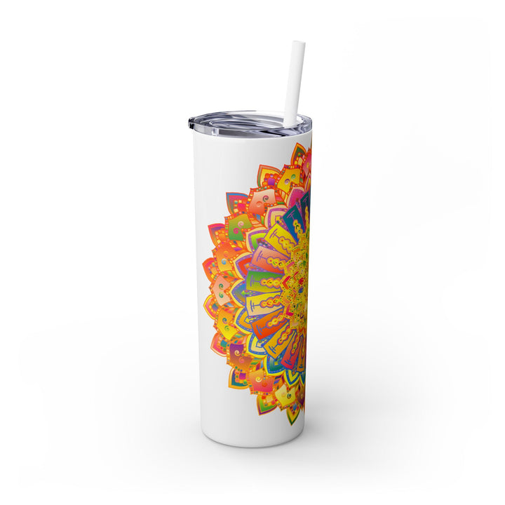 Colorful Mandala Tumbler - 20oz Skinny Mug - Blululi