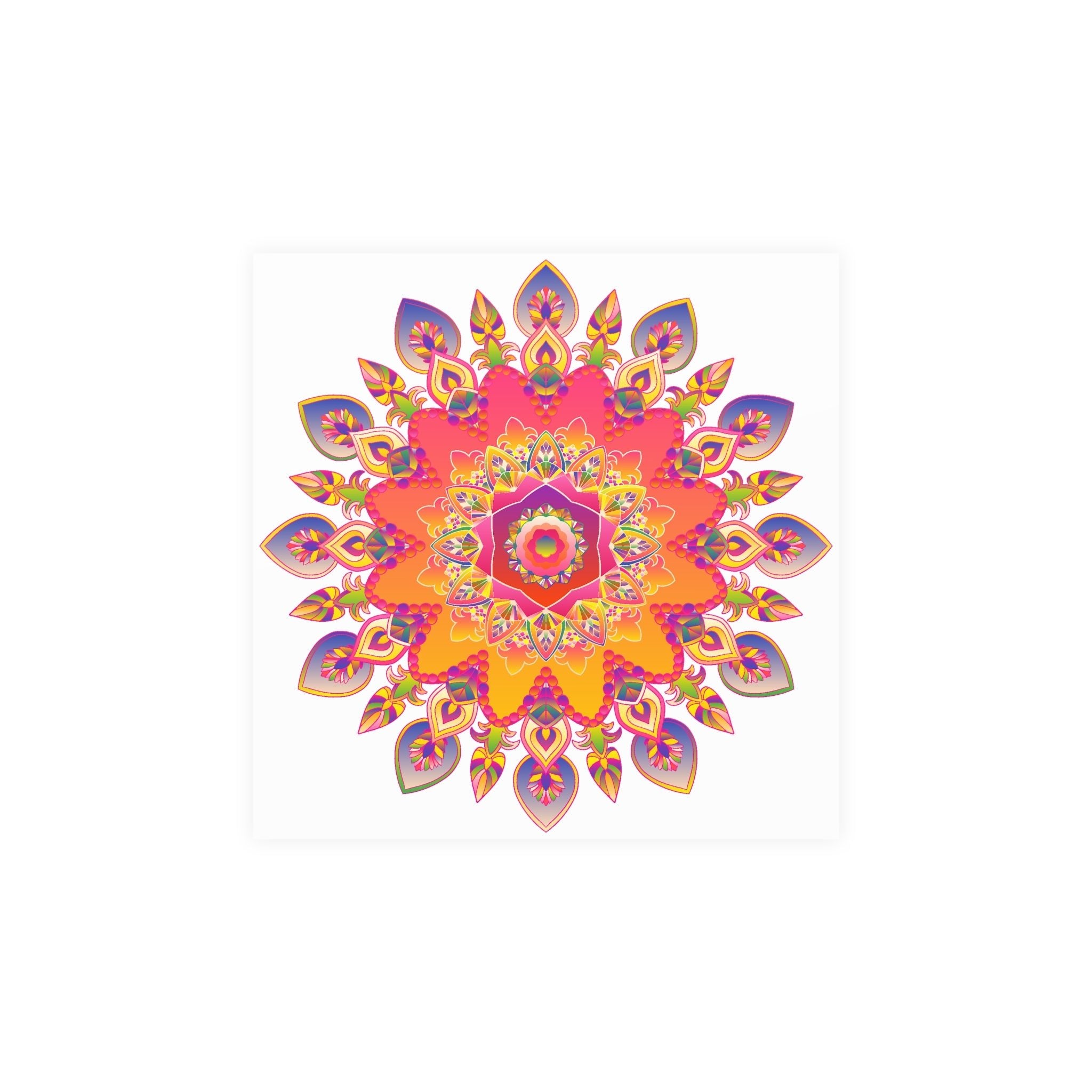 Colorful Mandala Wall Art - Abstract Geometric Design Poster - Blululi