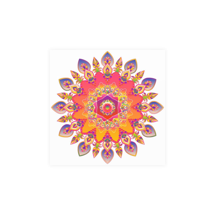 Colorful Mandala Wall Art - Abstract Geometric Design Poster - Blululi