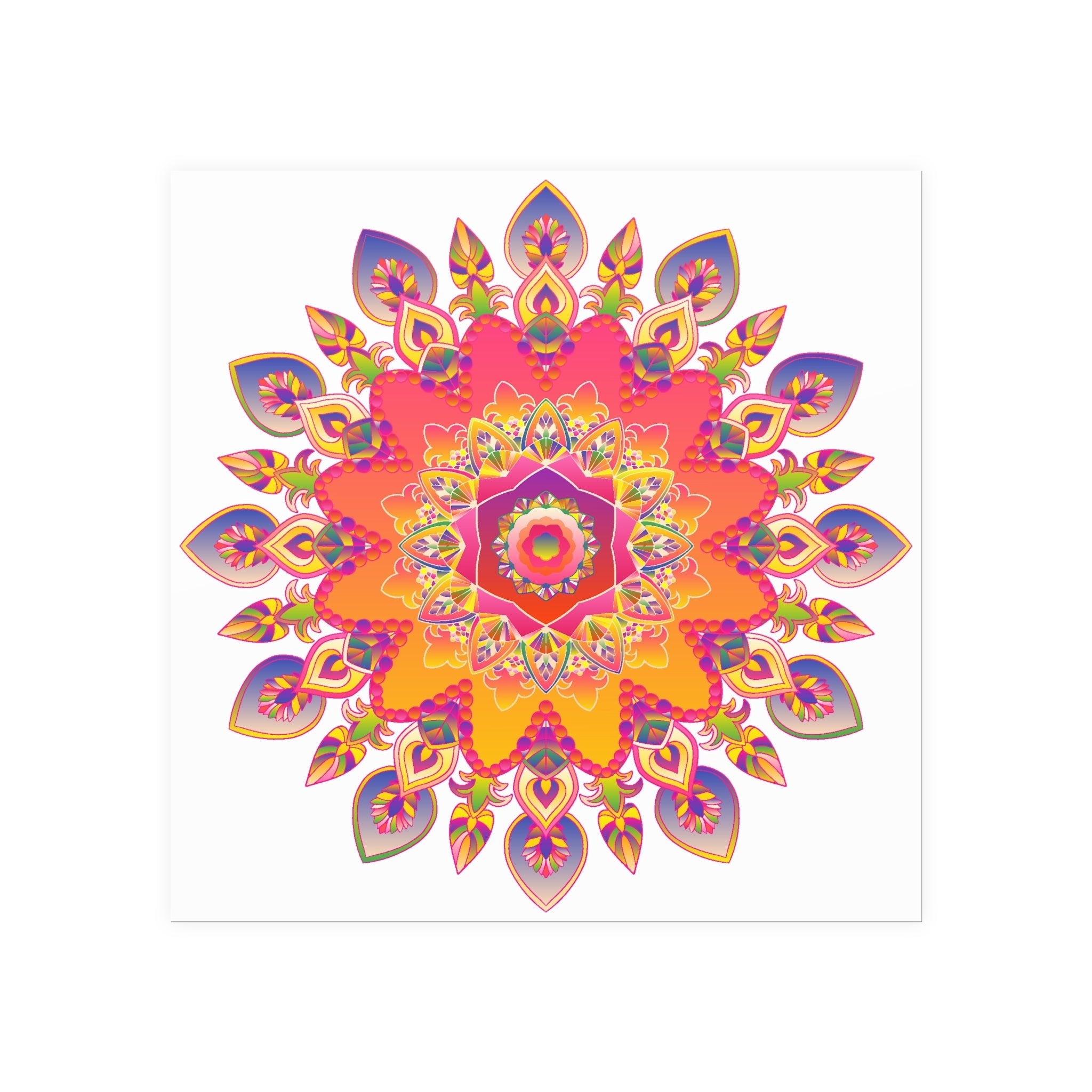 Colorful Mandala Wall Art - Abstract Geometric Design Poster - Blululi